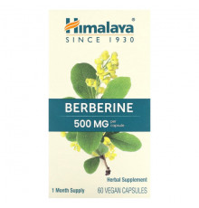Фрукты и ягоды Himalaya, Берберин, 500 мг, 60 веганских капсул