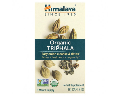 Растительные экстракты и настойки Himalaya, Органическая трифала, 90 капсул Растительные экстракты и настойки Himalaya, Органическая трифала, 90 капсул