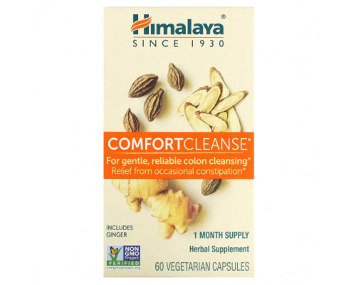 Растительные экстракты и настойки Himalaya, Comfort Cleanse, средство для очищения кишечника, 60 вегетарианских капсул Растительные экстракты и настойки Himalaya, Comfort Cleanse, средство для очищения кишечника, 60 вегетарианских капсул