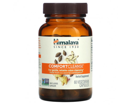 Растительные экстракты и настойки Himalaya, Comfort Cleanse, средство для очищения кишечника, 60 вегетарианских капсул Растительные экстракты и настойки Himalaya, Comfort Cleanse, средство для очищения кишечника, 60 вегетарианских капсул