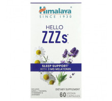 Для здорового сна Himalaya, Hello ZZZs`` 60 веганских капсул
