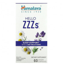Для здорового сна Himalaya, Hello ZZZs`` 60 веганских капсул