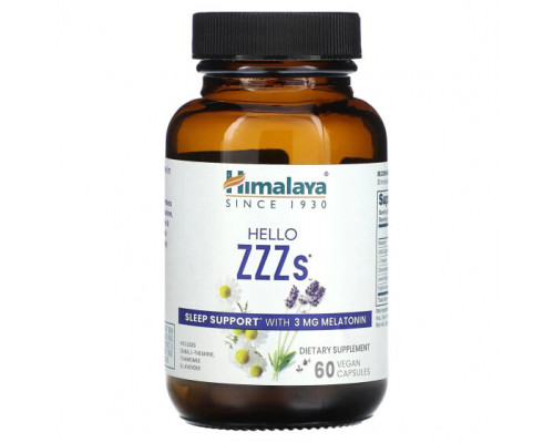 Для здорового сна Himalaya, Hello ZZZs`` 60 веганских капсул Для здорового сна Himalaya, Hello ZZZs`` 60 веганских капсул