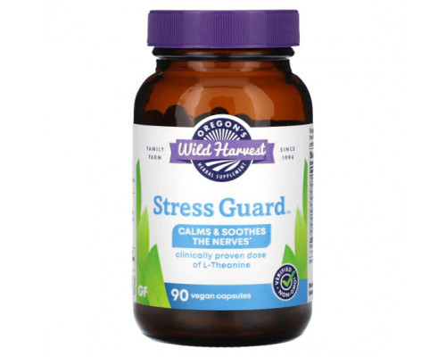Растительные экстракты и настойки Oregons Wild Harvest, Stress Guard, 90 веганских капсул Растительные экстракты и настойки Oregons Wild Harvest, Stress Guard, 90 веганских капсул
