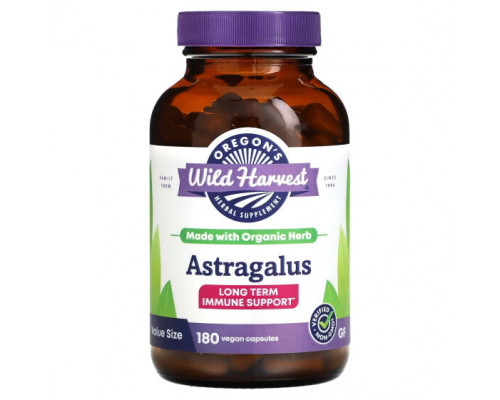 БАДы для укрепления иммунитета Organic Astragalus, 180 Organic Vegan Capsules БАДы для укрепления иммунитета Organic Astragalus, 180 Organic Vegan Capsules