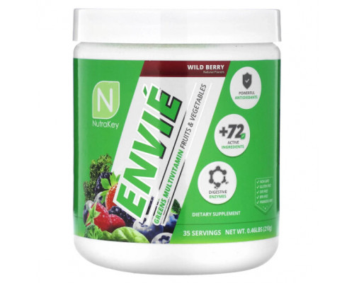 Зелень и зеленые овощи Nutrakey, Envie, лесные ягоды, 210 г (0,46 фунта) Зелень и зеленые овощи Nutrakey, Envie, лесные ягоды, 210 г (0,46 фунта)