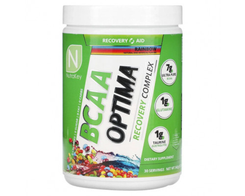 Аминокислоты Nutrakey, BCAA Optima, Rainbow, 342 г (0,75 фунта) Аминокислоты Nutrakey, BCAA Optima, Rainbow, 342 г (0,75 фунта)