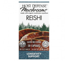 Грибы Fungi Perfecti Host Defense, Host Defense Mushroom, рейши, 30 капсул