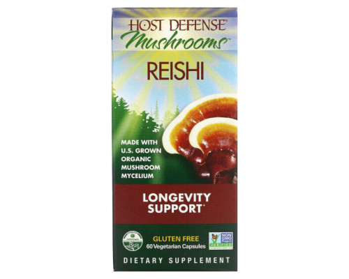 Грибы Mushrooms, Reishi, 60 Vegetarian Capsules Грибы Mushrooms, Reishi, 60 Vegetarian Capsules