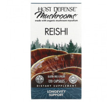 Грибы Fungi Perfecti Host Defense, Mushrooms, рейши, 120 капсул