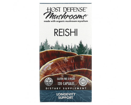 Грибы Fungi Perfecti Host Defense, Mushrooms, рейши, 120 капсул Грибы Fungi Perfecti Host Defense, Mushrooms, рейши, 120 капсул