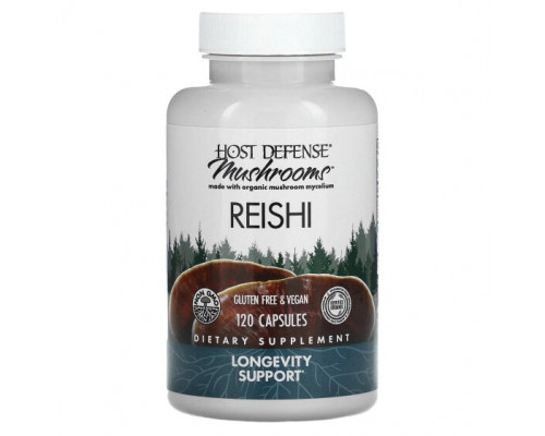 Грибы Fungi Perfecti Host Defense, Mushrooms, рейши, 120 капсул Грибы Fungi Perfecti Host Defense, Mushrooms, рейши, 120 капсул