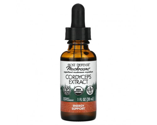 Грибы Fungi Perfecti Host Defense, Host Defense Mushroom, экстракт кордицепса, 30 мл (1 жидк. Унция) Грибы Fungi Perfecti Host Defense, Host Defense Mushroom, экстракт кордицепса, 30 мл (1 жидк. Унция)