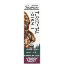Грибы Mushrooms, Organic Turkey Tail Extract, 1 fl oz (30 ml)