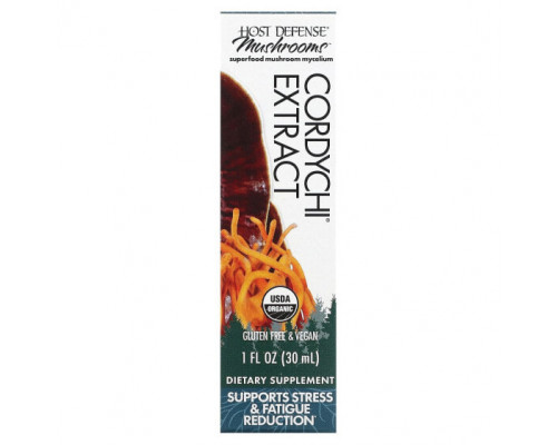 Грибы Fungi Perfecti Host Defense, Host Defense Mushroom, органический экстракт кордихи, 30 мл (1 жидк. Унция) Грибы Fungi Perfecti Host Defense, Host Defense Mushroom, органический экстракт кордихи, 30 мл (1 жидк. Унция)