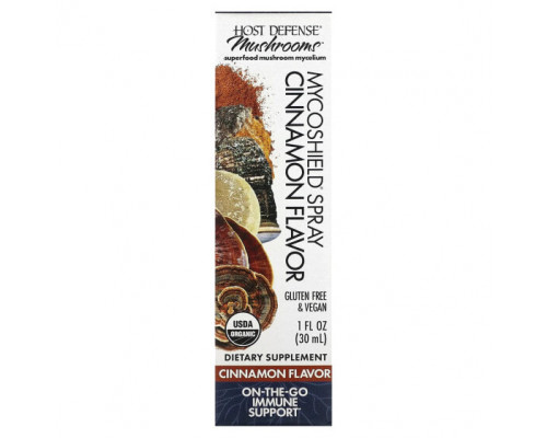 Грибы Mushrooms, MycoShield Spray, Cinnamon, 1 fl oz (30 ml) Грибы Mushrooms, MycoShield Spray, Cinnamon, 1 fl oz (30 ml)