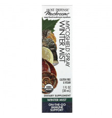 Грибы Mushrooms, MycoShield Spray, Winter Mist, 1 fl oz (30 ml)