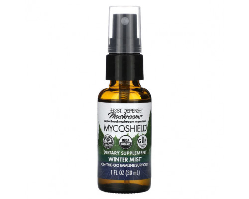 Грибы Mushrooms, MycoShield Spray, Winter Mist, 1 fl oz (30 ml) Грибы Mushrooms, MycoShield Spray, Winter Mist, 1 fl oz (30 ml)