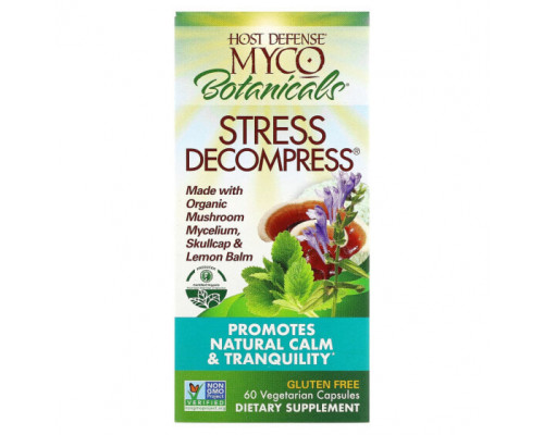 Грибы MycoBotanicals, Stress Decompress, 60 Vegetarian Capsules Грибы MycoBotanicals, Stress Decompress, 60 Vegetarian Capsules