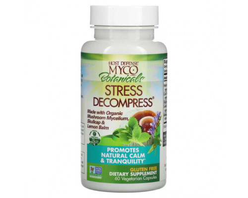 Грибы MycoBotanicals, Stress Decompress, 60 Vegetarian Capsules Грибы MycoBotanicals, Stress Decompress, 60 Vegetarian Capsules