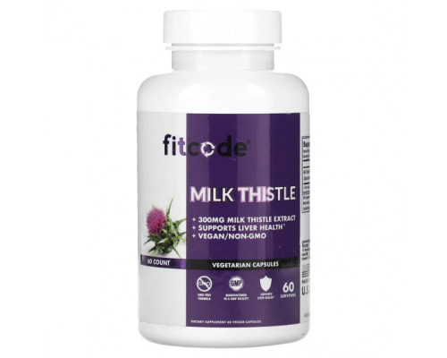 Для здоровья печени FITCODE, Milk Thistle, 300 mg, 60 Veggie Capsules Для здоровья печени FITCODE, Milk Thistle, 300 mg, 60 Veggie Capsules