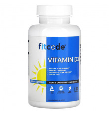 Витамин D FITCODE, Витамин D3, 5000 МЕ, 120 мягких таблеток