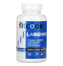 Аминокислоты FITCODE, L-аргинин, повышенная сила действия, 750 мг, 100 капсул