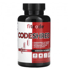 Для похудения и контроля веса FITCODE, CodeShred`` 60 растительных капсул