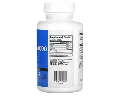 Аминокислоты FITCODE, BCAA 1000, 500 мг, 60 шт. Аминокислоты FITCODE, BCAA 1000, 500 мг, 60 шт.