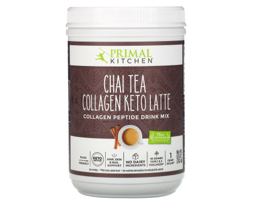 Primal Kitchen, Collagen Keto Latte, Chai Tea, 8.55 oz (242.4 g) Primal Kitchen, Collagen Keto Latte, Chai Tea, 8.55 oz (242.4 g)