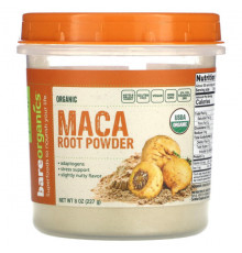 Суперфуды BareOrganics, Органический порошок из корня маки, 227 г (8 унций)