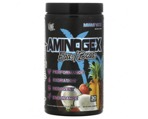 Аминокислоты VMI Sports, Aminogex, EAA / BCAA, Miami Vice, 516 г (18,52 унции) Аминокислоты VMI Sports, Aminogex, EAA / BCAA, Miami Vice, 516 г (18,52 унции)