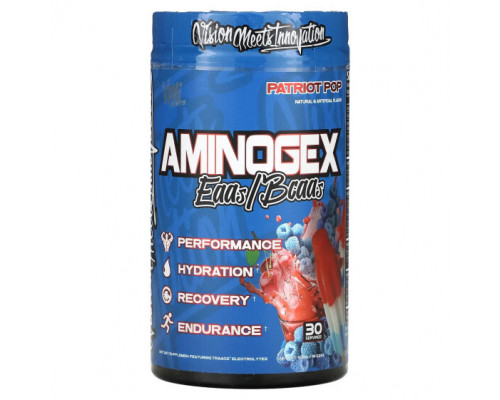 Аминокислоты VMI Sports, Aminogex, EAA / BCAA, Patriot Pop, 525 г (18,52 унции) Аминокислоты VMI Sports, Aminogex, EAA / BCAA, Patriot Pop, 525 г (18,52 унции)