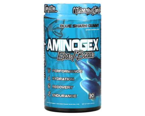 Аминокислоты VMI Sports, Aminogex, EAA / BCAA, жевательные таблетки с синей акулой, 537 г (18,94 унции) Аминокислоты VMI Sports, Aminogex, EAA / BCAA, жевательные таблетки с синей акулой, 537 г (18,94 унции)