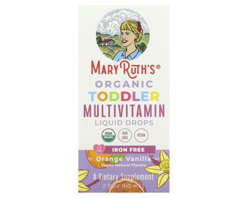 Детское здоровье MaryRuth Organics, Органические мультивитаминные жидкие капли для малышей, для детей от 1 до 3 лет, с апельсином и ванилью, 60 мл (2 жидк. Унции) Детское здоровье MaryRuth Organics, Органические мультивитаминные жидкие капли для малышей, для детей от 1 до 3 лет, с апельсином и ванилью, 60 мл (2 жидк. Унции)