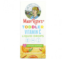 Детское здоровье MaryRuth Organics, Жидкие капли с витамином С для малышей, для детей от 1 до 3 лет, апельсин и ваниль, 30 мл (1 жидк. Унция)