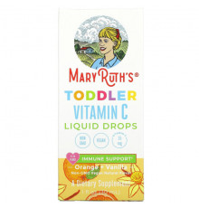 Детское здоровье MaryRuth Organics, Жидкие капли с витамином С для малышей, для детей от 1 до 3 лет, апельсин и ваниль, 30 мл (1 жидк. Унция)