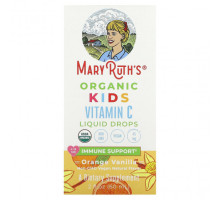 Витамин C MaryRuth Organics, Organic, жидкие капли с витамином C для детей, для детей от 4 до 13 лет, с апельсином и ванилью, 60 мл (2 жидк. Унции)