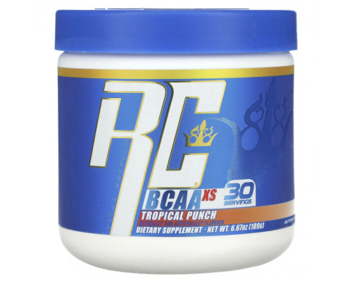 Аминокислоты Ronnie Coleman, Vital Edition, BCAA XS, добавка со вкусом тропического пунша, 189 г (6,67 унции) Аминокислоты Ronnie Coleman, Vital Edition, BCAA XS, добавка со вкусом тропического пунша, 189 г (6,67 унции)