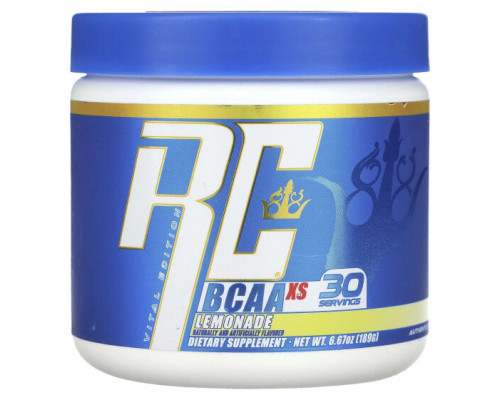 Аминокислоты Ronnie Coleman, Vital Edition, BCAA XS, добавка со вкусом лимонада, 189 г (6,67 унции) Аминокислоты Ronnie Coleman, Vital Edition, BCAA XS, добавка со вкусом лимонада, 189 г (6,67 унции)