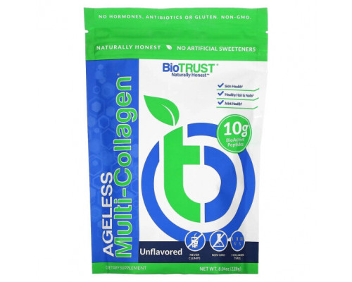 Для мышц и суставов BioTRUST, Ageless Multi-Collagen, без добавок, 228 г (8,04 унции) Для мышц и суставов BioTRUST, Ageless Multi-Collagen, без добавок, 228 г (8,04 унции)