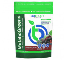 Зелень и зеленые овощи BioTRUST, MetaboGreens, бодрящие ягоды, 261 г (9,2 унции)