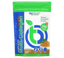 Коллаген BioTRUST, Ageless, мультиколлаген и куркума, золотое молоко, 304 г (10,7 унции)