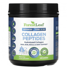 Для мышц и суставов Forest Leaf, пептиды коллагена, без вкусовых добавок, 454 г (16 унций)