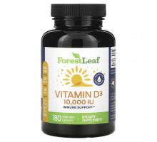 Витамин D Vitamin D3, 250 mcg (10,000 IU), 180 Vegetable Capsules