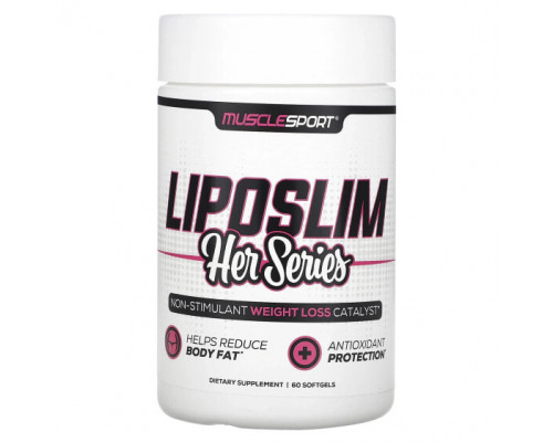 Слабительные, диуретики и средства для очищения организма MuscleSport, Her Series, Liposlim, 60 капсул Слабительные, диуретики и средства для очищения организма MuscleSport, Her Series, Liposlim, 60 капсул