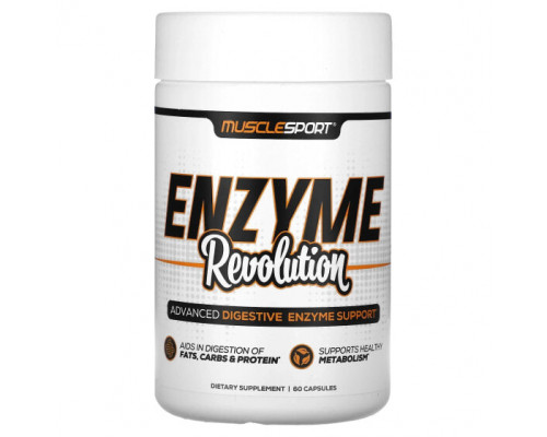 Пищеварительные ферменты MuscleSport, Enzyme Revolution`` 60 капсул Пищеварительные ферменты MuscleSport, Enzyme Revolution`` 60 капсул
