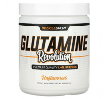 L-карнитин и L-глютамин MuscleSport, Glutamine Revolution, без добавок, 300 г (10,6 унции)