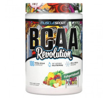 Аминокислоты MuscleSport, BCAA, Revolution, фруктовый пунш, 450 г (15,9 унции)