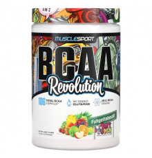 Аминокислоты MuscleSport, BCAA, Revolution, фруктовый пунш, 450 г (15,9 унции)